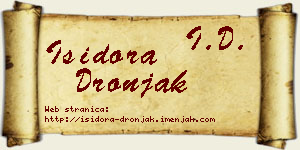 Isidora Dronjak vizit kartica